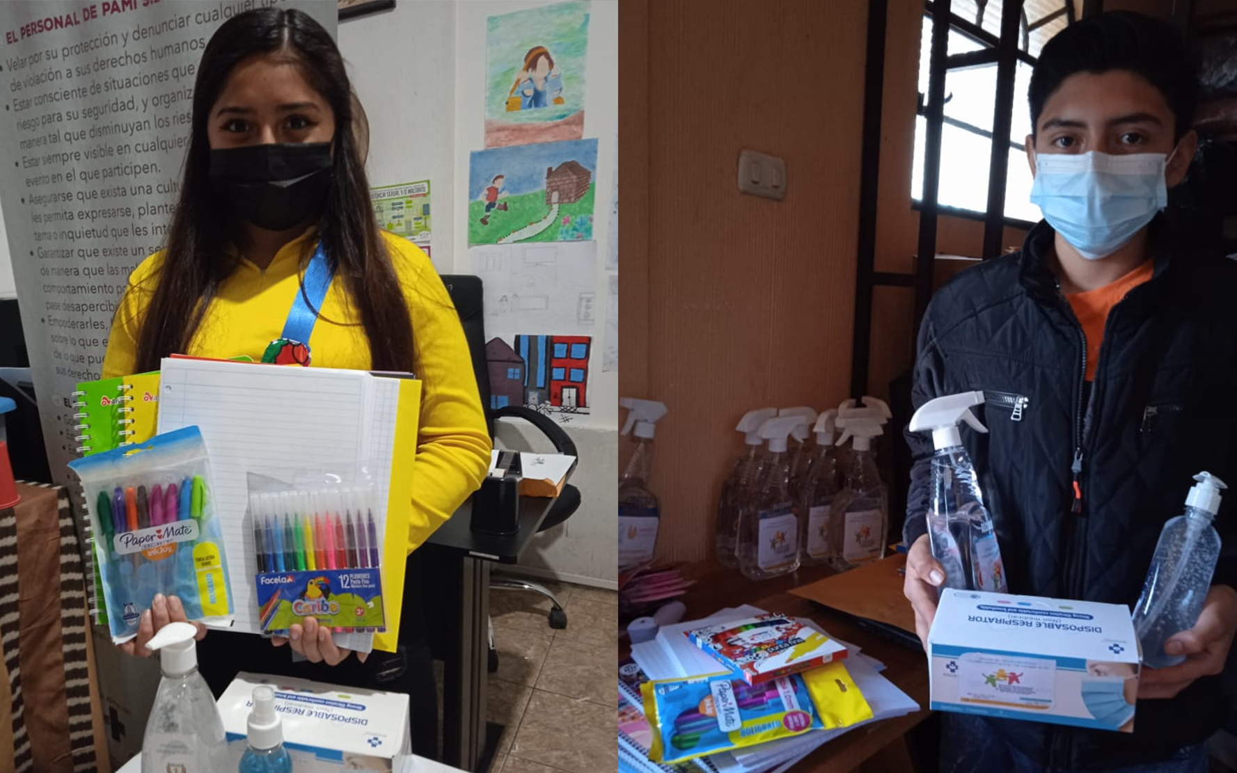 Preparación y entrega de kits de protección y educación a adolescentes y jóvenes en San Martín Jilotepeque y Chimaltenango